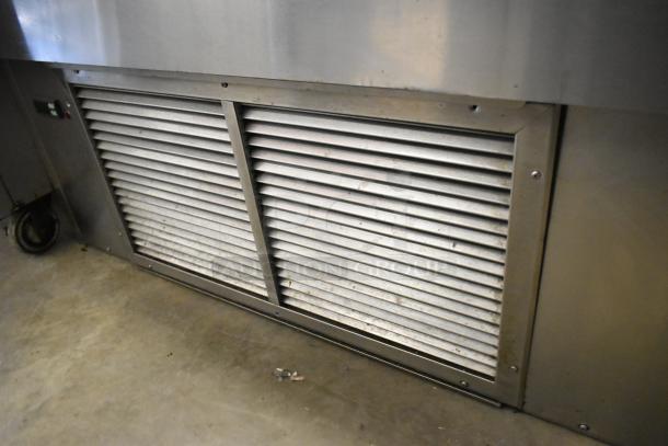 RPI Industries SCAS48R-II stainless steel grab-n-go merchandiser; commercial-grade, visible front vents, operates on 115/208-230 volts.