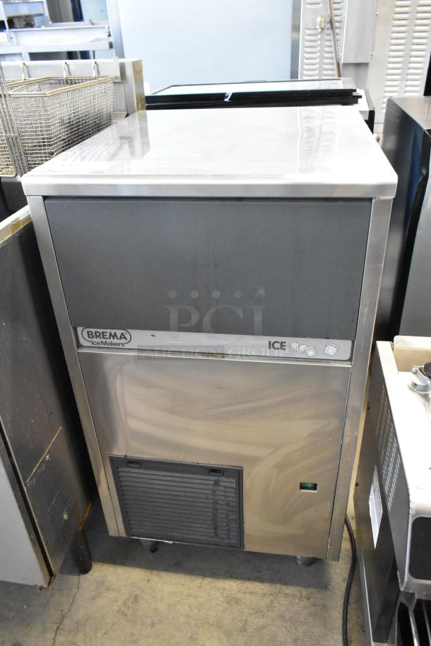 Brema CB 425A USA stainless steel commercial ice machine, self-contained, 115V, 1 phase, lightly used condition.
