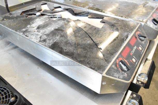 Three induction ranges, including a damaged 2019 Secura 8100MC single burner and two CookTek MC2502F dual burners, 200-240V.