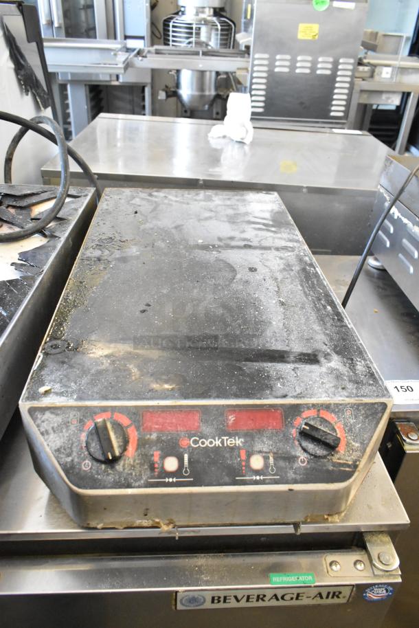 3 items: 2019 Secura 8100MC single burner induction range, 2 CookTek MC2502F dual burner induction ranges. Visible wear. 200-240V, 1 phase.