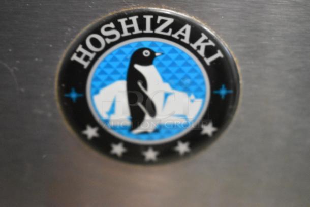 Hoshizaki F-330BAJ stainless steel commercial ice machine logo; self-contained, 115 volts, 1 phase model.