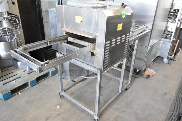 Belshaw TG50 stainless steel thermoglazing station, floor style, on commercial casters. 208 volts, 1 phase. 