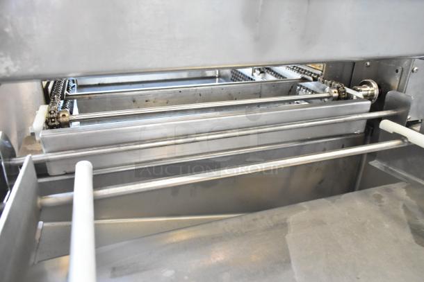 Belshaw TG50 Stainless Steel Commercial Thermoglazing Station, on casters, 208V, 1 phase, detailed view of interior components.