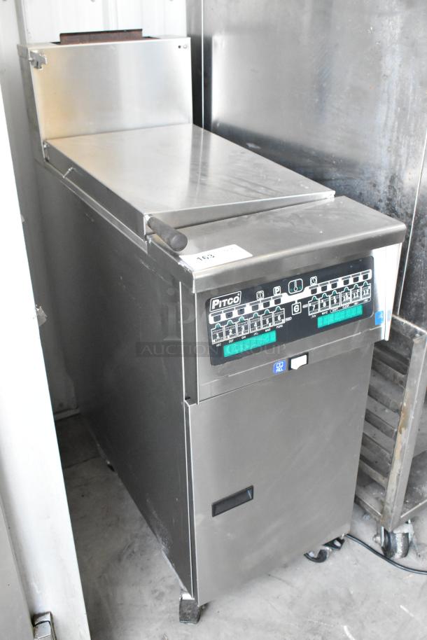 2019 Pitco Frialator SRTG stainless steel natural gas rethermalizer, 55,000 BTU, on casters, commercial floor style.