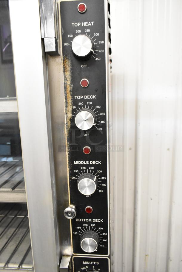 Super Systems OP-3 electric oven proofer with stainless steel body, adjustable temperature dials, and commercial casters, 120/208V.