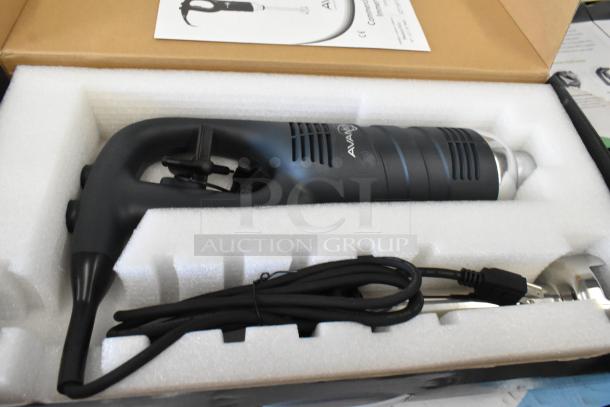 Brand new AvaMix 928IBMD10 10" immersion blender in box, medium-duty, variable speed, 3/4 hp, 120V, with cord.
