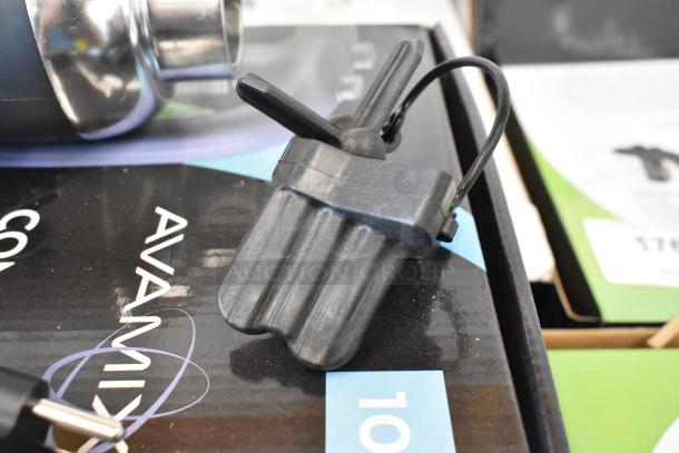 Brand new AvaMix 928IBMD10 10" immersion blender, medium-duty, variable speed, 3/4 hp, 120 volts. Box visible.
