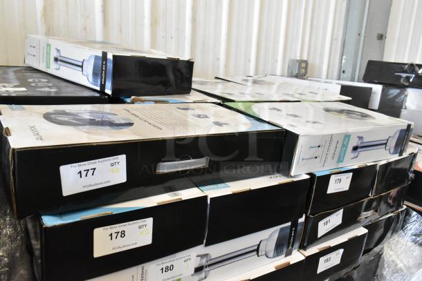 Brand new AvaMix 928IBMD10 10" immersion blenders, medium-duty, 3/4 hp, 120V, in boxes labeled with auction details.