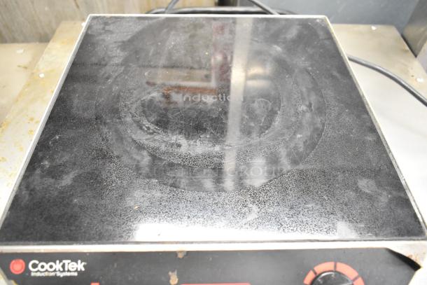 2016 CookTek MC1800 induction range, stainless steel, single burner, commercial countertop model. 120V, 1 phase. Used condition.