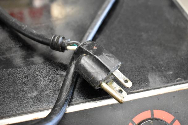 2016 CookTek MC1800 stainless steel induction range plug and cord. 120 Volts, 1 Phase, commercial use.