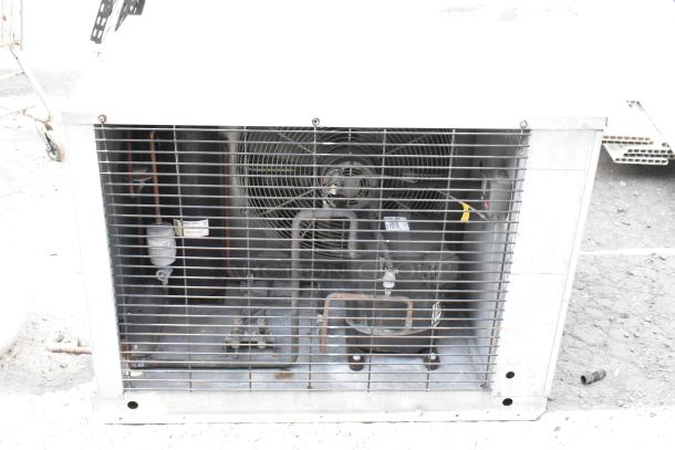 Trenton TEHA030E6-HT3B-B metal commercial compressor, 208-230V, 3 phase. Visible wiring and components. Good condition.