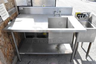 Stainless Steel Single Bay Sink w/ Under Shelf. - Item #1209382