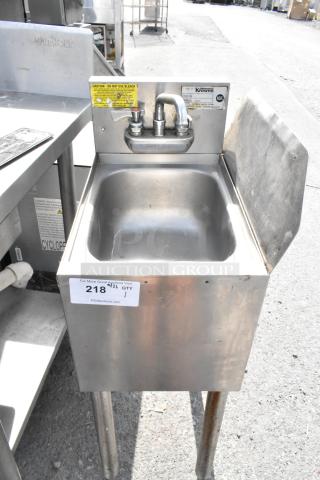 Stainless Steel Single Bay Sink w/ Side Splash Guard. - Item #1209383