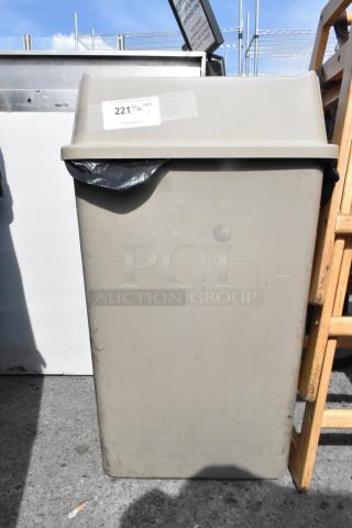 Tan Poly Trash Can - Item #1209386