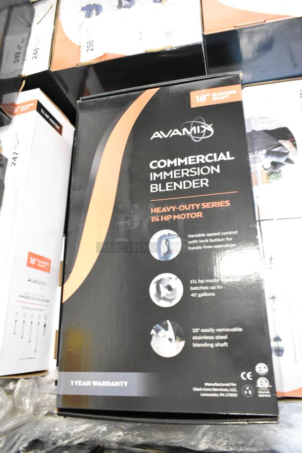 AvaMix 928IBHD18 18" Heavy-Duty Variable Speed Immersion Blender, 1 1/4 hp, new, 120V, 1 phase, 1-year warranty.