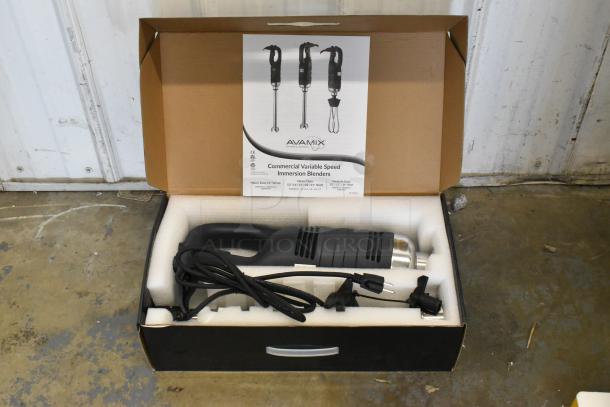 AvaMix 928IBHD18 18" immersion blender, brand new, heavy-duty, variable speed, 1 1/4 hp, in box with manual.