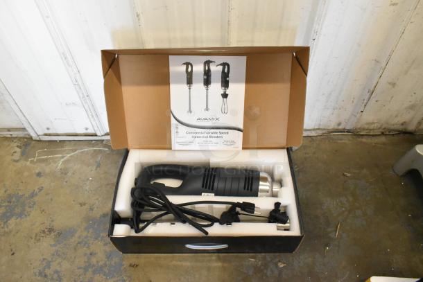 Brand new AvaMix 928IBHD18 18" heavy-duty immersion blender, 1 1/4 hp, variable speed, 120V, in box with manual.
