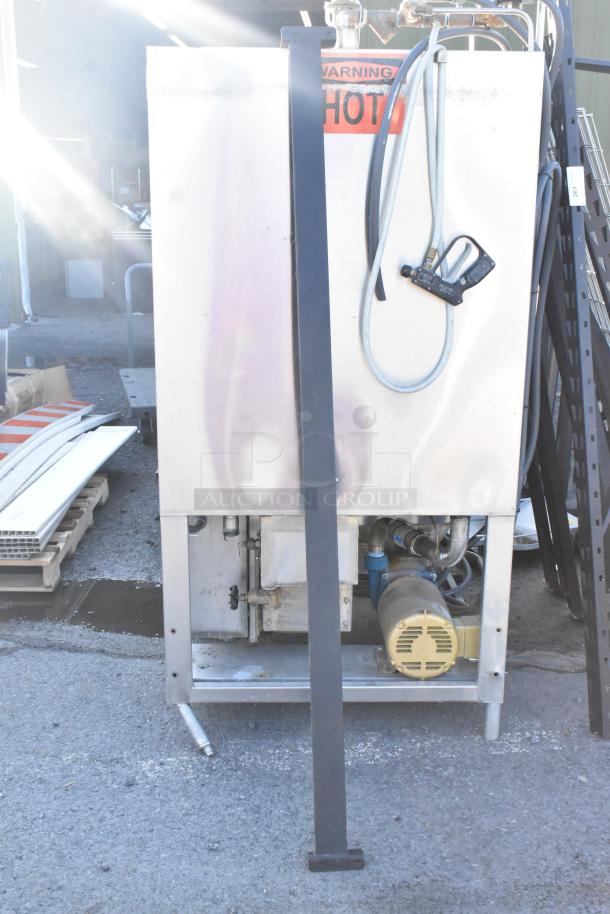 Pallet rack style metal shelving unit parts, including 4 racks, 2 side parts, and 8 beams. Racks measure 71"x22".