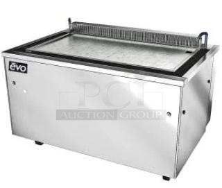 Evo 48" Ventless Electric Griddle, Model 48E-10-0148-EVT, stainless steel, commercial cooking station, excellent condition.