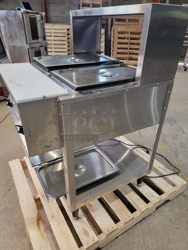 Vollrath ServeWell Steam Table, Model 38002, stainless steel, great condition, ideal for catering, with dual pans.