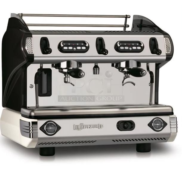 La Spaziale 2-Group Espresso Machine, stainless steel, barista-ready, perfect condition, ideal for cafés or coffee enthusiasts.