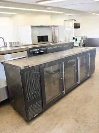 Beverage-Air Back Bar Cooler with 4 glass doors, draft beer dispenser, 115V, excellent condition, fully tested and working.