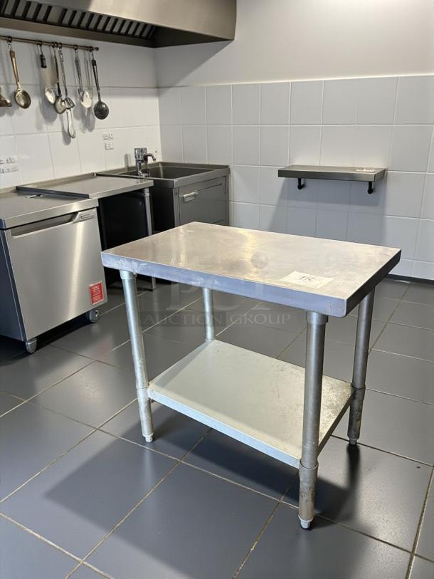 Standard Commercial stainless steel work table with undershelf, excellent condition, fully tested. Model: Prep/Utility.