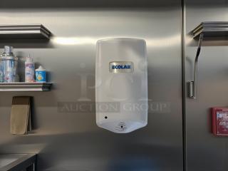 Ecolab automatic soap/sanitizer dispenser, wall-mounted, touch-free, excellent condition, fully tested, working.