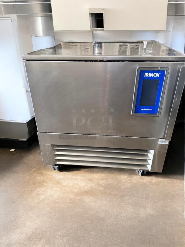 Irinox MF30.2 MultiFresh Blast Chiller/Freezer, stainless steel, excellent condition, 208V, fully tested, blue display panel.