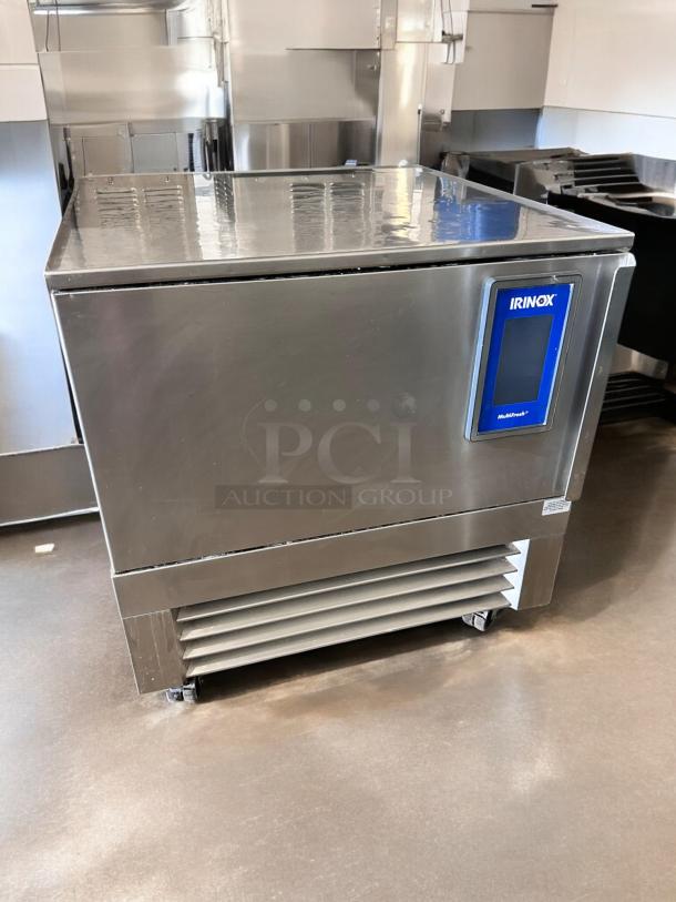 Irinox MF30.2 MultiFresh Blast Chiller/Freezer in excellent condition, 208V, fully tested, silver finish, touchscreen display.