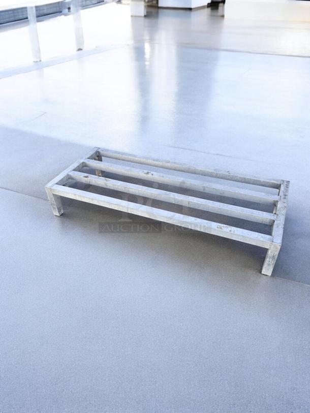 Heavy-duty aluminum dunnage rack, 60" x 20" x 12", excellent condition, fully tested and working.