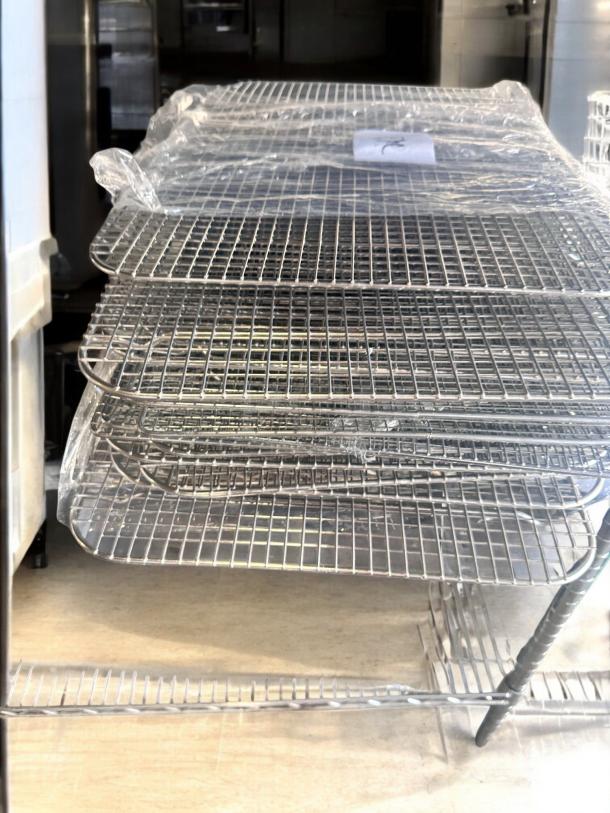 Stainless steel wire cooling racks, commercial grade, NSF certified, excellent condition, quantity 20, fully tested.