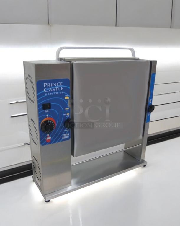 Prince Castle 297-T20 Slim Line Bun Toaster, excellent condition, stainless steel, 115V, fully tested and working.