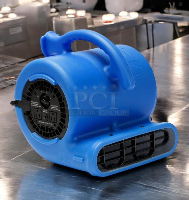 B-Air Vent VP-25 high velocity air mover and floor dryer in excellent condition; fully tested, 1/4 HP, blue plastic housing.