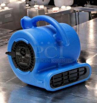 B-Air Vent VP-25 high velocity air mover and floor dryer in excellent condition; fully tested, 1/4 HP, blue plastic housing.