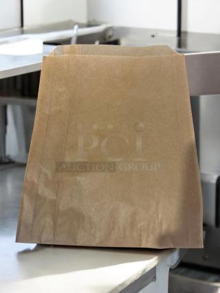 California Paper Bag PFAS-Free Natural Sandwich Bag, 6.5" x 1" x 8", Model N20/25, excellent condition, case of 2000.