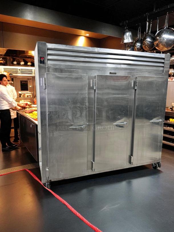 Traulsen 3-door commercial freezer, model RLT332WUT-FHS, in excellent condition, fully tested and working.