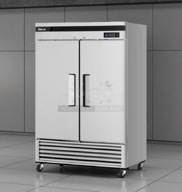 Turbo Air 2-Door Commercial Refrigerator, Model MSR-49NM; excellent condition, fully tested and working.