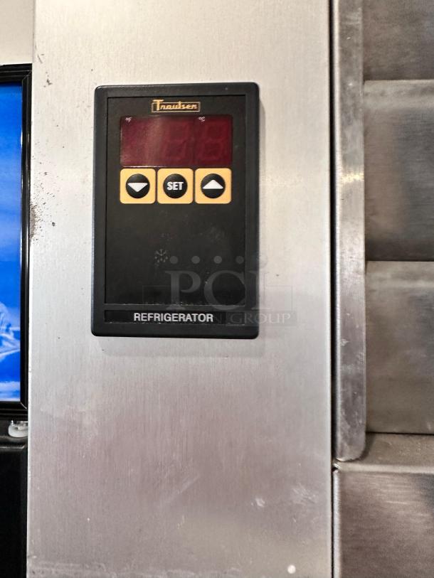 Traulsen Commercial Refrigerator Model G10010, digital control panel, stainless steel, excellent condition, 115V, fully tested.