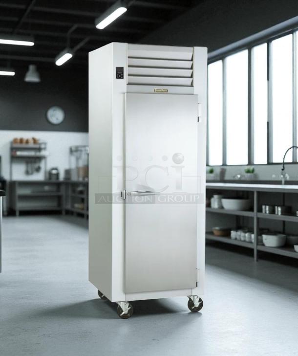 Traulsen Commercial Freezer, Model G12010, in excellent condition. Stainless steel finish, fully tested and working.