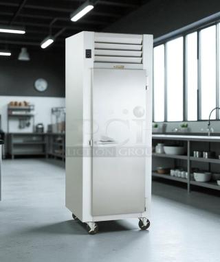 Traulsen Commercial Freezer, Model G12010, in excellent condition. Stainless steel finish, fully tested and working.