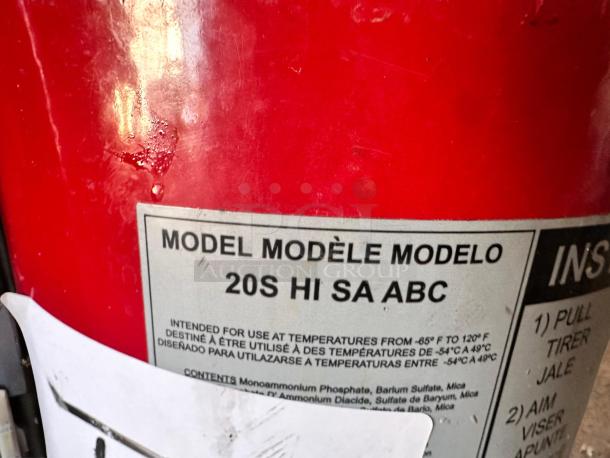 Buckeye 20S HI SA ABC 20 lb dry chemical fire extinguisher, UL/ULC listed, outstanding condition, fully tested and operational.