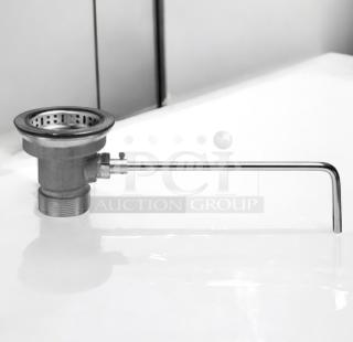 Brand new Fisher 22349 DrainKing Basket Strainer with overflow tube, stainless steel, NSF certified, by Fisher Manufacturing Co.