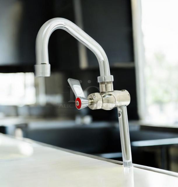 Brand new Fisher 71366 stainless steel faucet add-on with 12" spout. NSF certified, sleek design, durable construction.