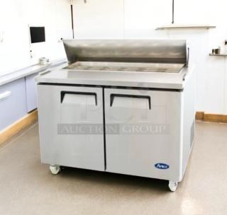 Excellent Condition – Atosa MSF8302 2-Door Salad Prep Table Refrigerator – Fully Tested & Operational! - Item #1205923