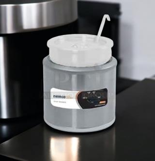 Brand new Nemco 6100A countertop soup warmer, 11 Qt, 550W, NSF certified, 120V, made in USA, with control panel.