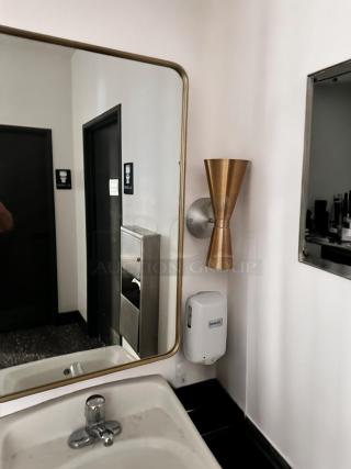Brand new Modern Commercial Grade brass wall sconce, fully tested and ready to install, with sleek modern design.