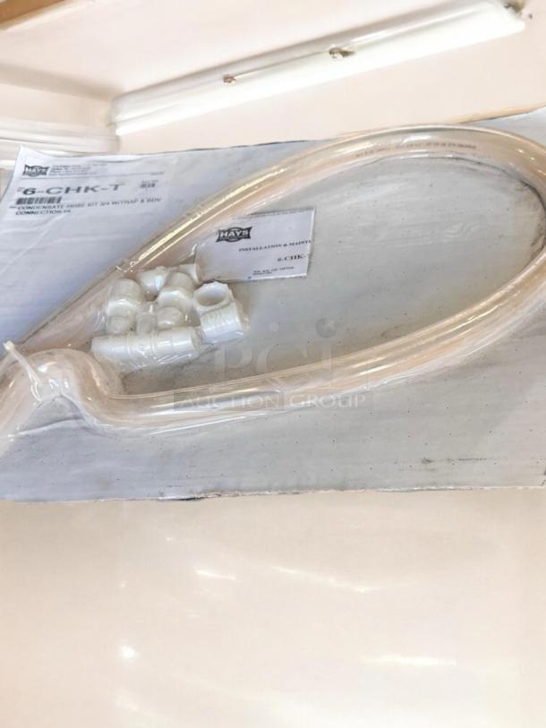 Brand New Hays Fluid Controls 6-CHK-T Condensate Hose Kit, 3/4", with trap & BDV connection, complete in box.