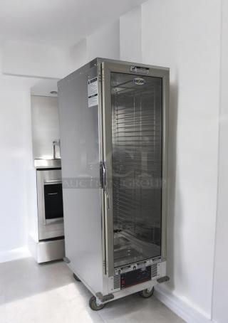 Cozoc Heated Holding Cabinet, Model HPC7008, excellent condition, fully tested, operational, stainless steel, on wheels.