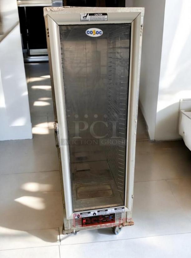 Cozoc Heated Holding Cabinet, Model HPC7008, excellent condition, fully operational, visible brand logo, and controls.